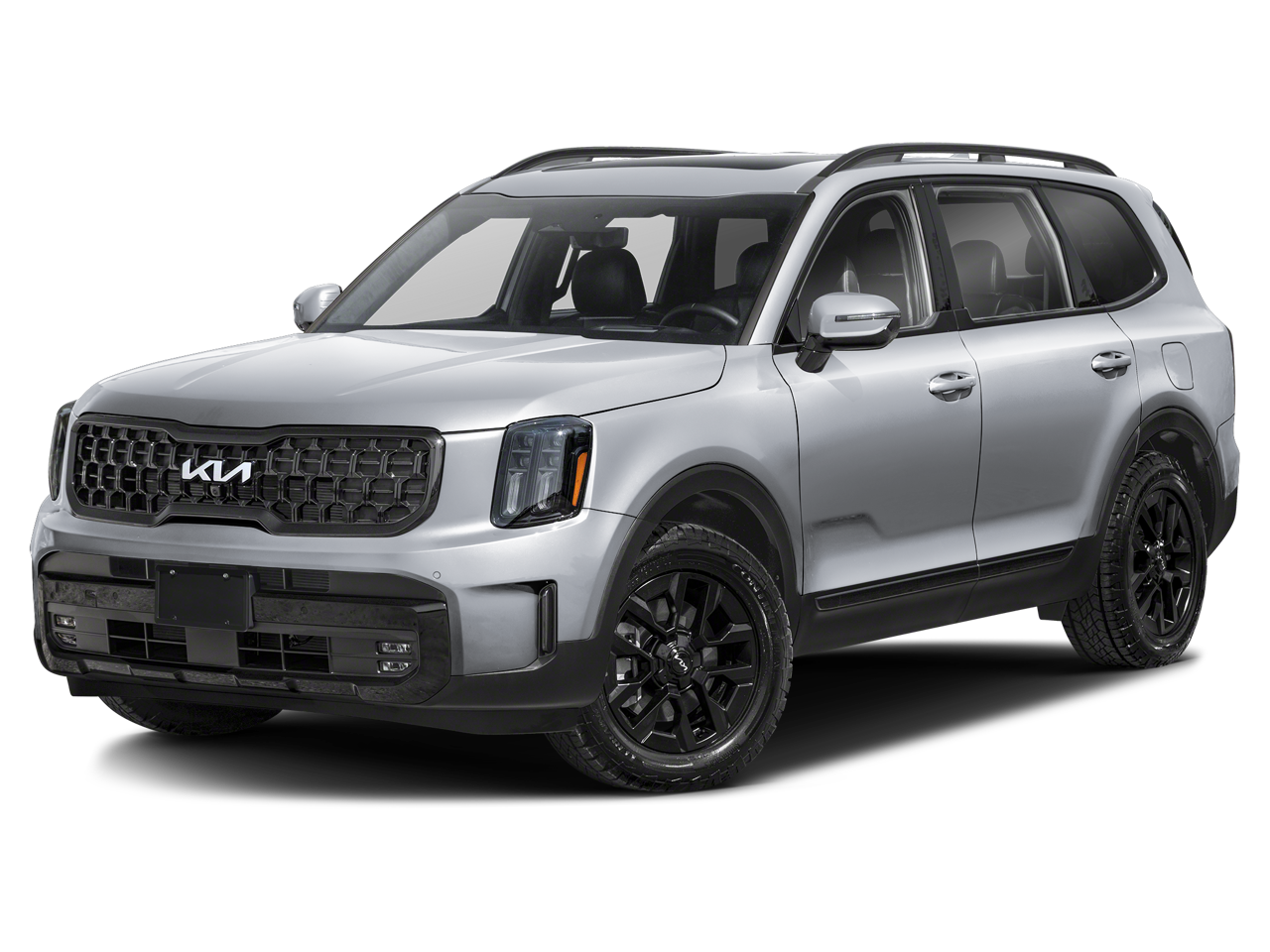 2024 Kia Telluride SX-Prestige X-Pro in Wolf Gray — front three-quarter view