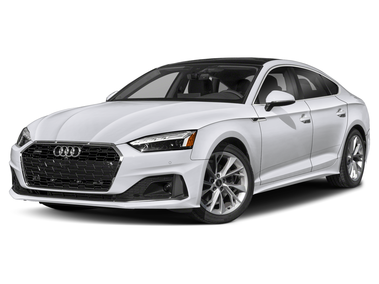 2023 Audi A5 Sportback 45 S line Premium Plus quattro in Green Metallic — front three-quarter view