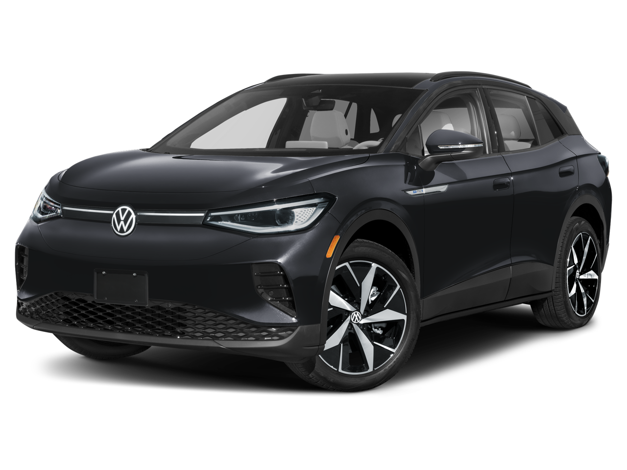 2023 Volkswagen ID.4 Pro S in Black — front three-quarter view