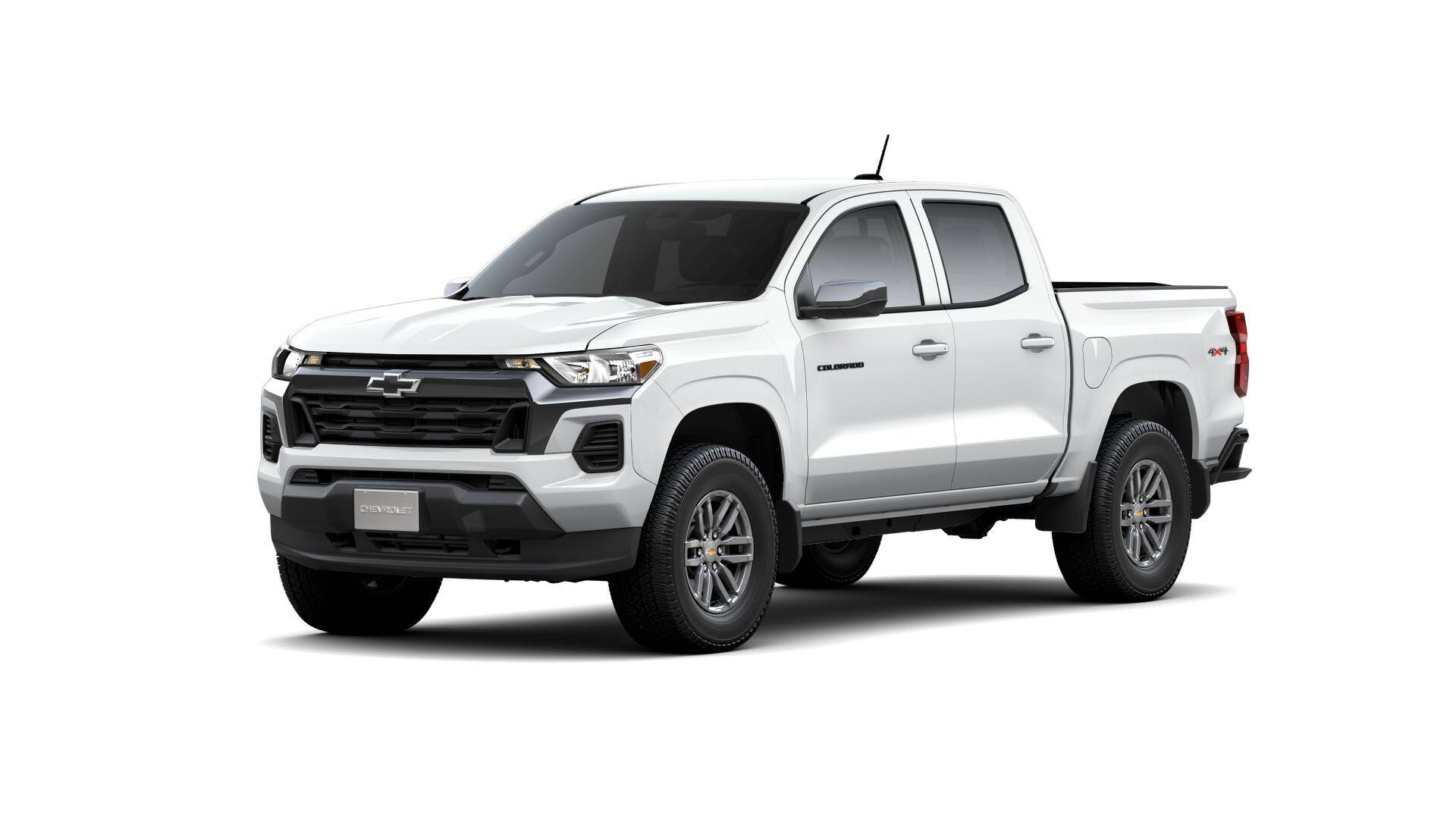 2026 Chevrolet Colorado LT in Summit White — front three-quarter view