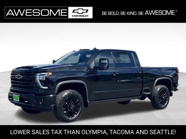 2026 Chevrolet Silverado 3500 HD High Country in Black — front three-quarter view