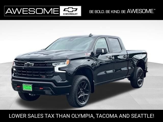 2026 Chevrolet Silverado 1500 LT Trail Boss in Black — front three-quarter view