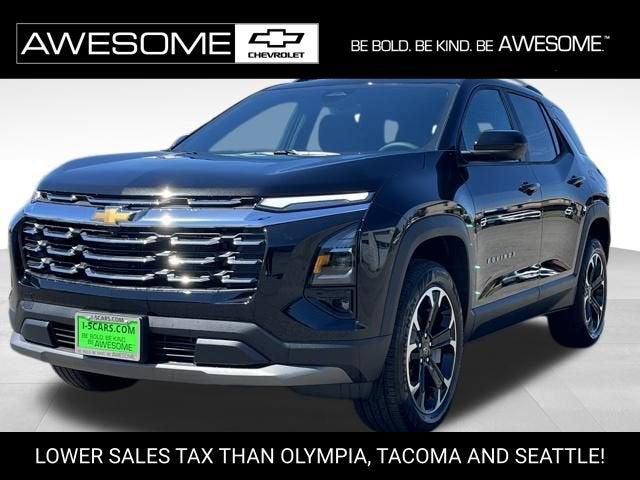 2026 Chevrolet Equinox LT in Mosaic Black Metallic — front three-quarter view