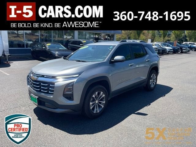 2025 Chevrolet Equinox LT in Sterling Gray Metallic — front three-quarter view