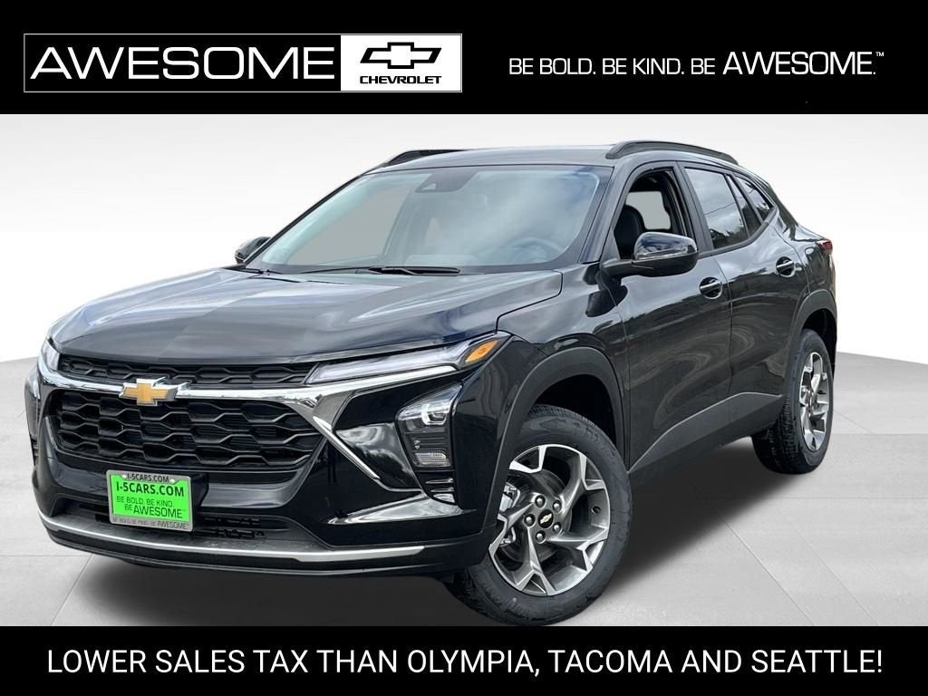2026 Chevrolet Trax LT in Mosaic Black Metallic — front three-quarter view