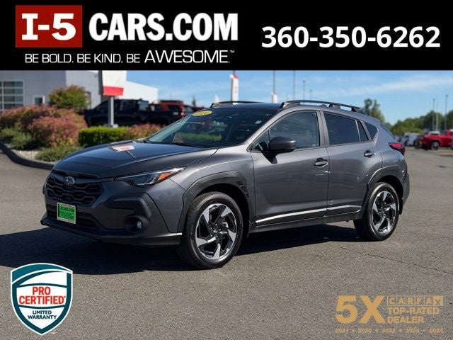 2024 Subaru Crosstrek Limited in Magnetite Gray Metallic — front three-quarter view