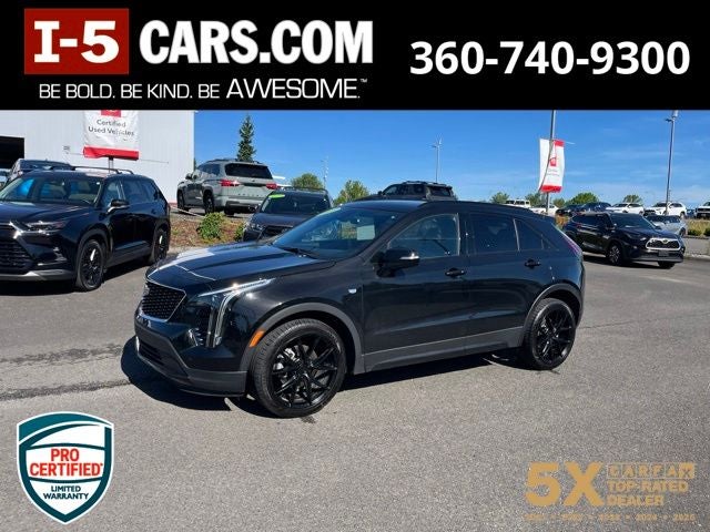 2023 Cadillac XT4 Sport in Met Alloy — front three-quarter view