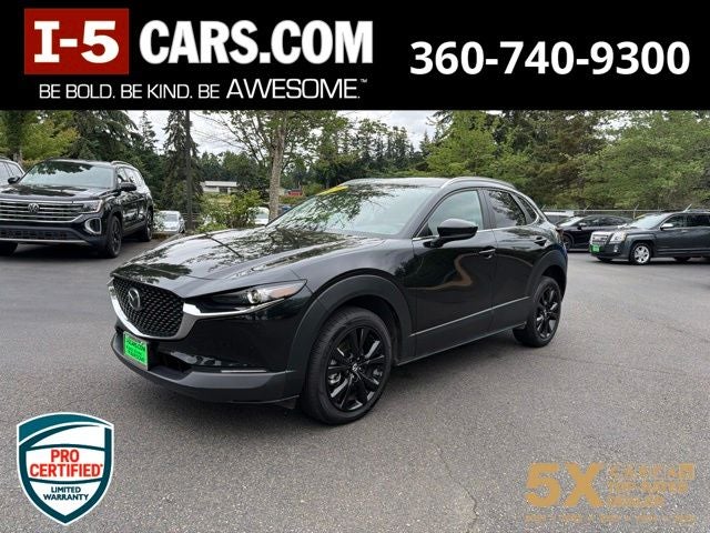 2024 Mazda Mazda CX-30 2.5 S Select Sport in Jet Black Mica — front three-quarter view