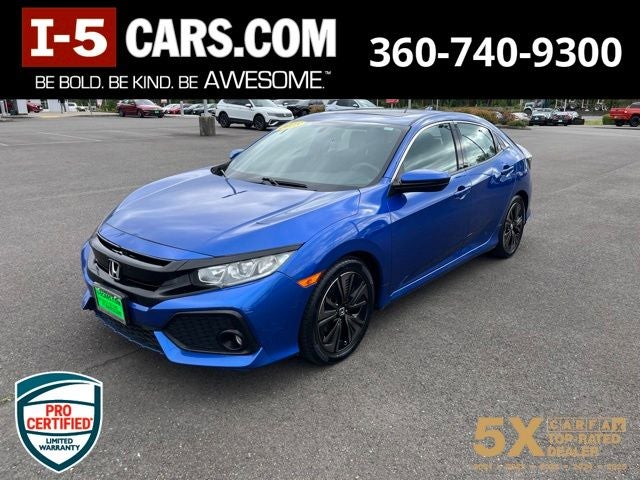 2018 Honda Civic EX in Not Available — front three-quarter view